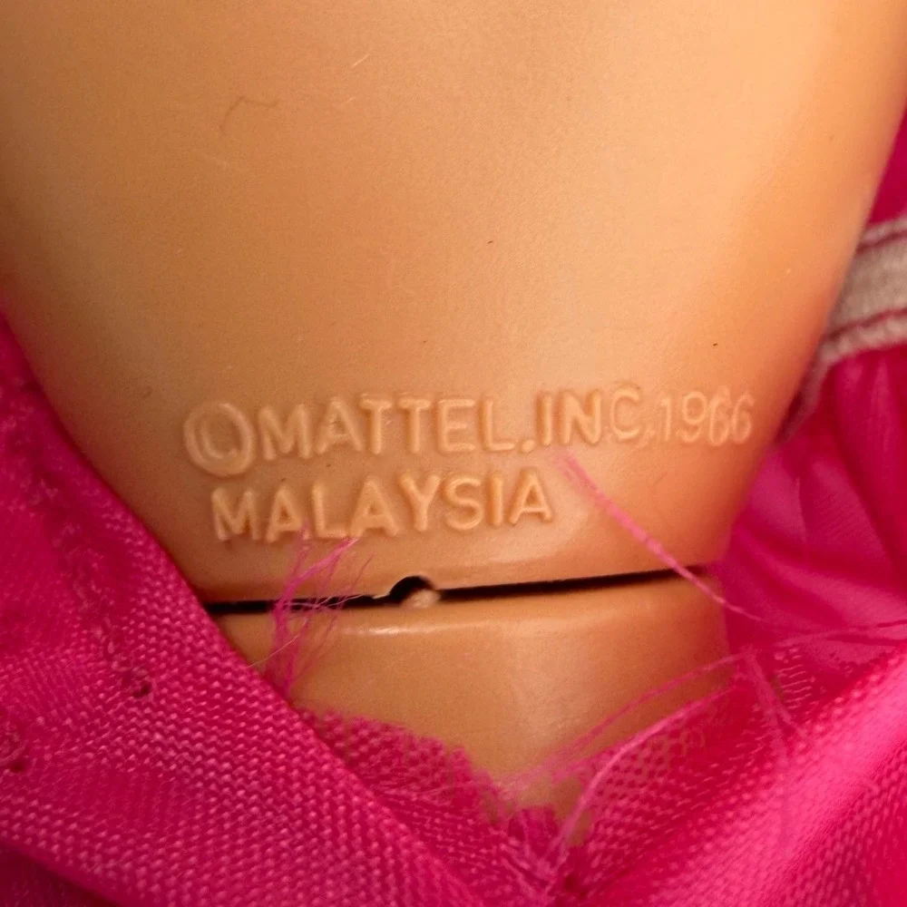 Mattel Barbie Dolls Kids Pink 2pc Set Vintage 1966 Malaysia‎ Body Mold